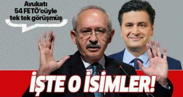 Kılıçdaroğlu’nun avukatı Celal Çelik, FETÖ/PDY’le irtibatlı 54 kişiyle görüşmüş!