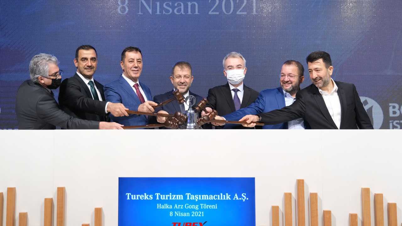 Tureks Turizmin hisseleri için gong töreni