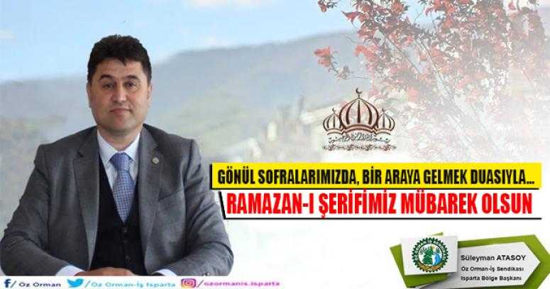 Öz Orman-İş Sendikası Isparta Bölge Başkanı Süleyman Atasoy