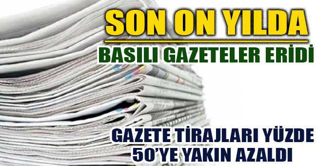 Gazete Tirajları Yüzde 50’ye Yakın Azaldı