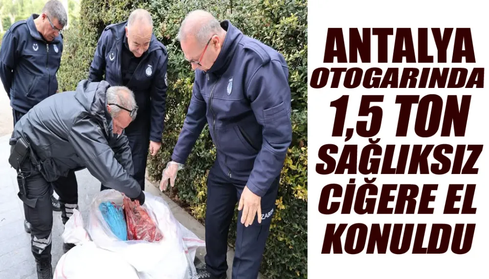 Antalya otogarında 1,5 ton sağlıksız ciğere el konuldu