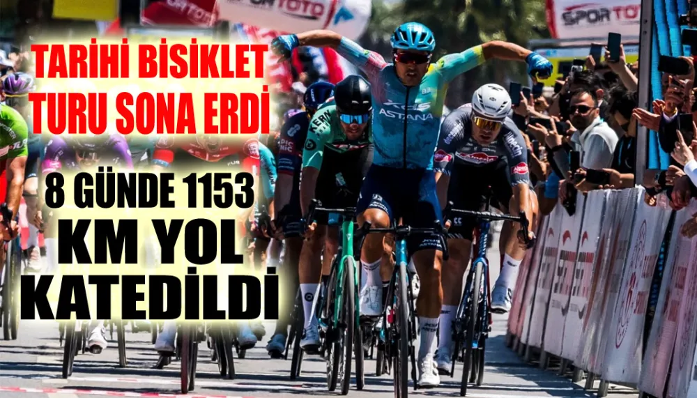 Tarihi bisiklet turu sona erdi... 8 günde 1153 km yol katedildi