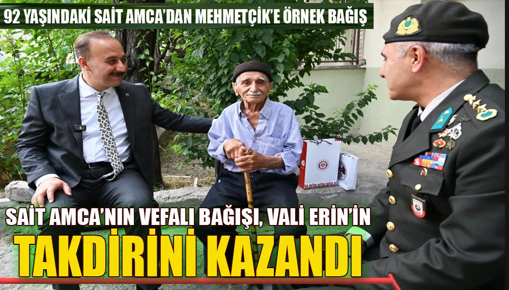 92 yaşındaki Sait amca’dan Mehmetçik’e örnek bağış