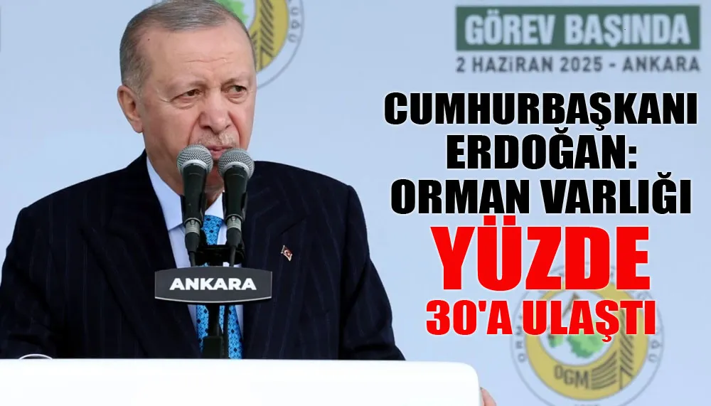 Cumhurbaşkanı Erdoğan: Orman varlığı yüzde 30