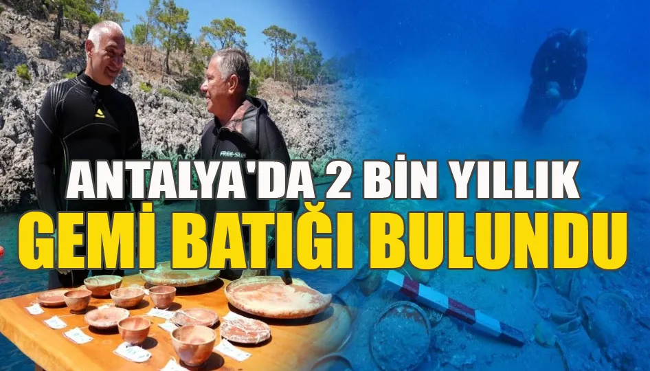 Antalya açıklarında 2 bin yıllık gemi batığı: Yüzlerce tarihi seramik gün yüzüne çıkarıldı