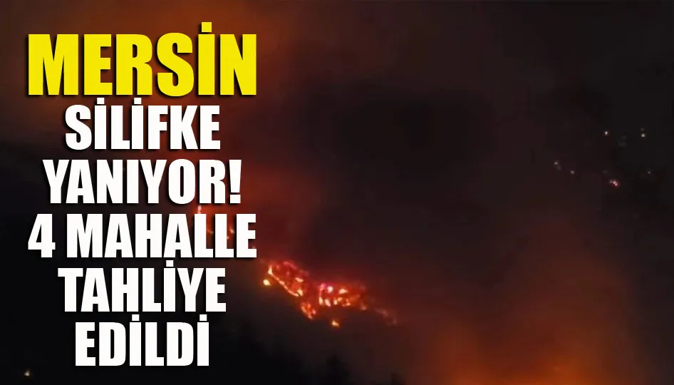 Mersin Silifke yanıyor! 4 mahalle tahliye edildi